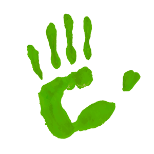 دست آغشته به رنگ سبز به نشانه جستجوی هویت در هنر